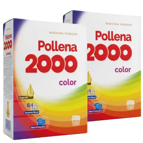 POLLENA 2000 Proszek do prania KOLOR 100 prań 5,5 kg, pakiet 2 szt.