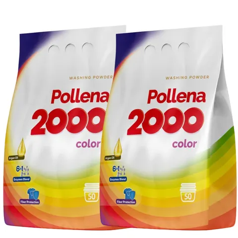 POLLENA 2000 Proszek do prania KOLOR 50 pran, 2,75 kg, pakiet 2 szt.