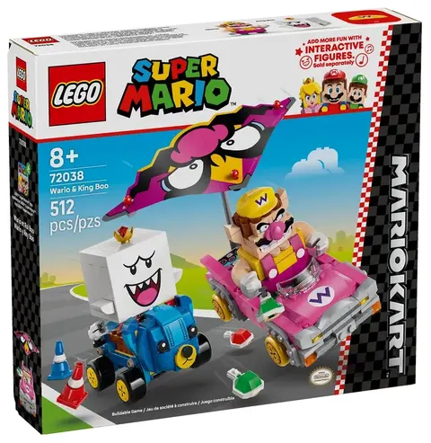 Lego Super Mario Kart Wario i King Boo 72038