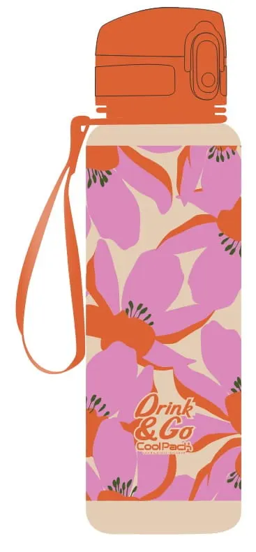 Bidon 600ml Coolpack Brisk Flores Rosa