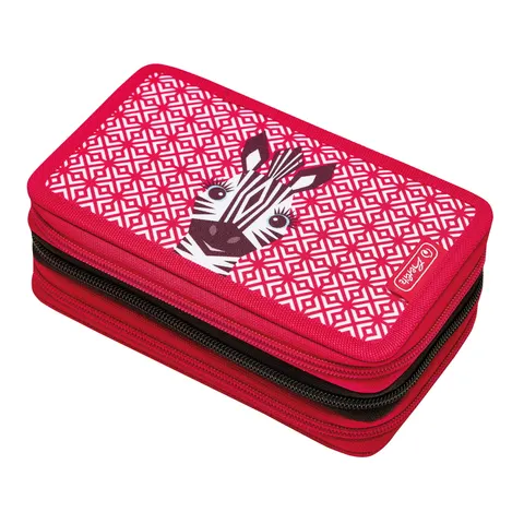 Piórnik z wyposażeniem 31 cz. HERLITZ CUTE ANIMALS ZEBRA potrójny 50038800