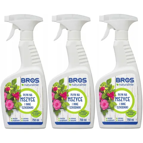 BROS NATURALNIE Płyn na mszyce i inne szkodniki 750 ml, pakiet 3 szt.
