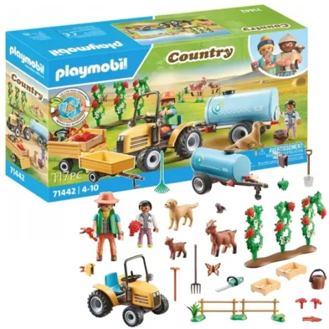 Playmobil Traktor z przyczepą i zbiornikiem na wodę 71442