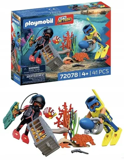Playmobil Nurek policyjny ze skarbem 72078