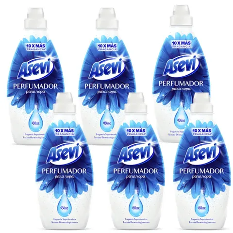 ASEVI perfum do płukania tkanin 36 prań BLUE 720 ml, pakiet 6 szt.