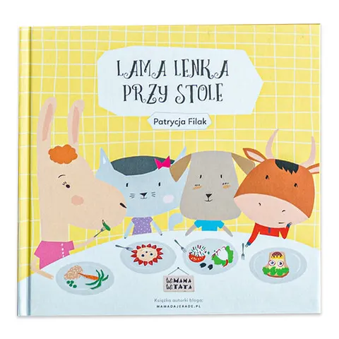 Lama Lenka przy stole