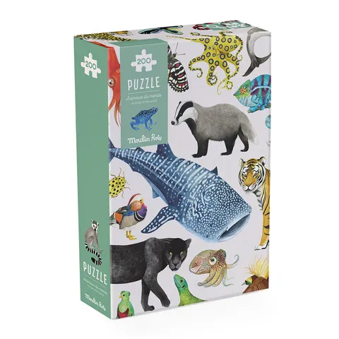 Puzzle obserwacyjne. Zwierzęta świata 200 el Moulin Roty