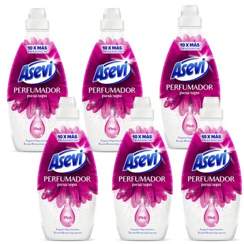 ASEVI perfum do płukania tkanin 36 prań PINK 720 ml, pakiet 6 szt.