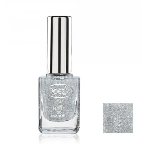 POEZJA Lakier do paznokci 102 SREBRNY BROKAT, 11 ml