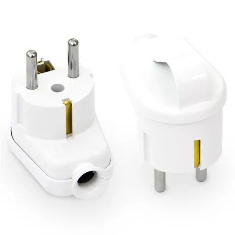 Wtyczka rozbieralna, kątowa Uni-SCHUKO, 2p+Z, 16A, 250V z uchem; WT-16U/Z BIAŁY