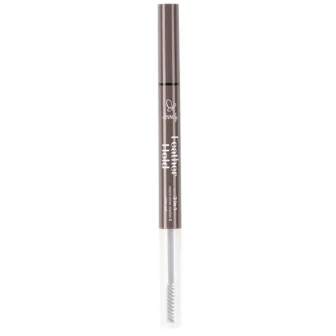 Lovely Feather Hold 2 in 1 Brow Marker &amp; Clear Gel marker i żel do brwi 02