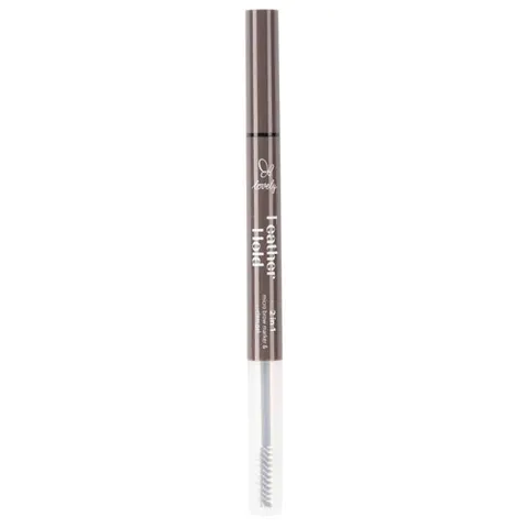 Lovely Feather Hold 2 in 1 Brow Marker &amp; Clear Gel marker i żel do brwi 01