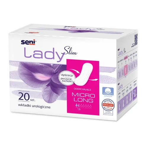 SENI LADY SLIM MICRO LONG, wkładki urologiczne, 20 szt.