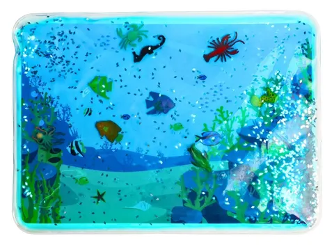 Mata sensoryczna z płynem Ocean Animals 31x22cm Sense2Play 12M+