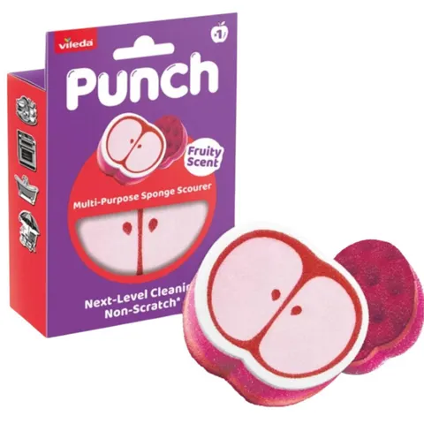 VILEDA PUNCH Uniwersalny zmywak kuchenny JABŁKOWY, 1 szt