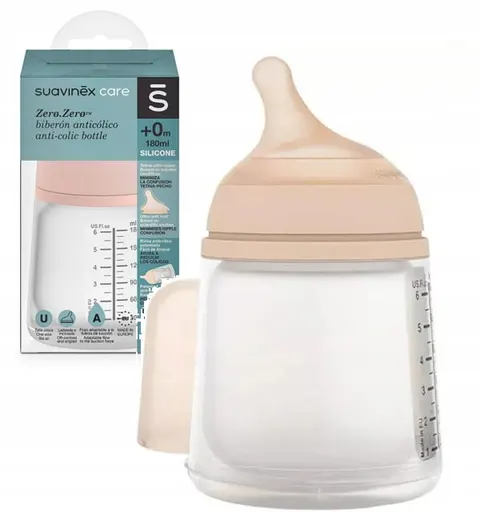 SUAVINEX BUTELKA O REGULOWANYM PRZEPŁYWIE ZERO 180ML A