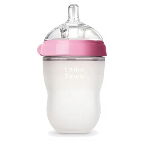 COMOTOMO BUTELKA SILIKOOWA ANTUKOLKOWA 250 ml PINK