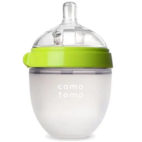 COMOTOMO BUTELKA SILIKOOWA ANTUKOLKOWA 150 ml GREEN
