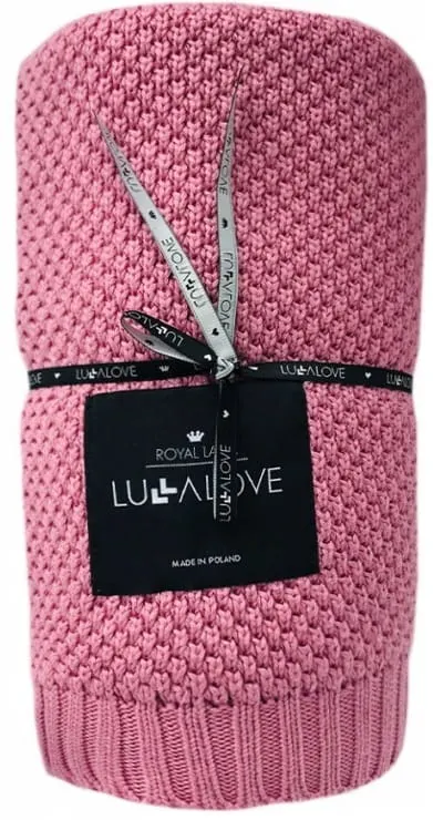 LULLALOVE BAMBUSOWY KOC TKANY PIWONIA 80x100 CM