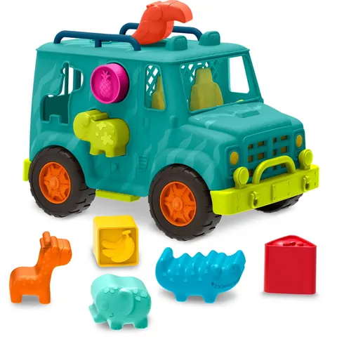 B.TOYS CIĘŻARÓWKA SAFARI SORTER Z KLOCKAMI 12M+