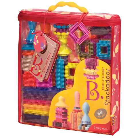 Klocki Jeżyki w torbie B.Toys 68 elementów Stackadoos 2+