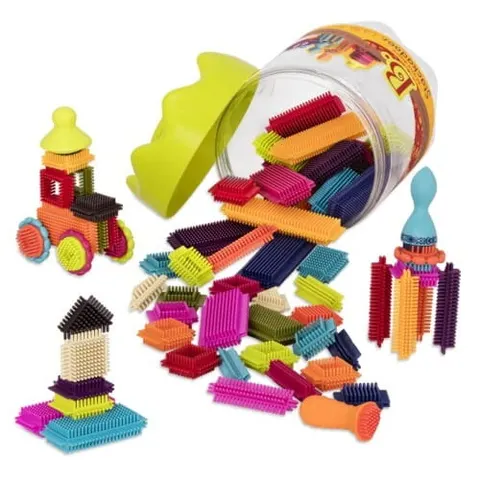 B.TOYS KLOCKI JEŻYKI W SŁOJU STACKADOOS 68 EL. 18M+