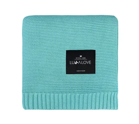 LULLALOVE BAMBUSOWY KOCYK OTULACZ 80X100 CM LAZUR