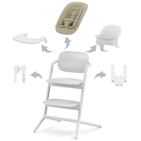 CYBEX LEMO 4W1 KRZESEŁKO DO KARMIENIA ALL WHITE