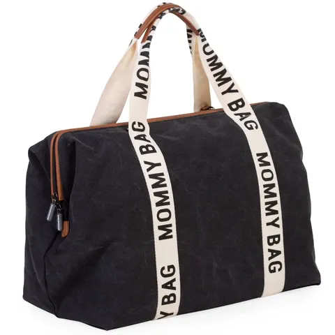 CHILDHOME TORBA MOMMY BAG NA AKCESORIA CANVAS BLACK