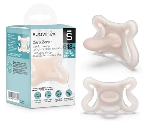 Suavinex smoczek silikonowy fizjologiczny Zero 6-18M+