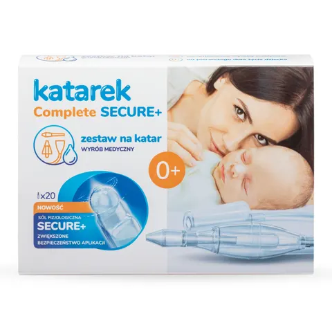 Katarek Complete Secure+ Aspirator odciągacz kataru + 20x ampułek soli