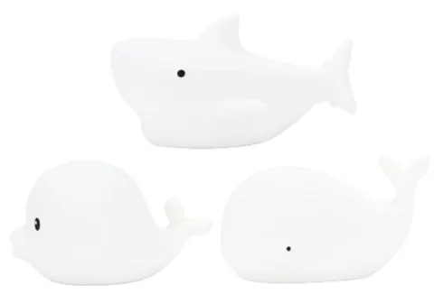 RABBIT & FRIENDS ZESTAW 3 MINI LAMPKI SILIKONOWE MORSKIE