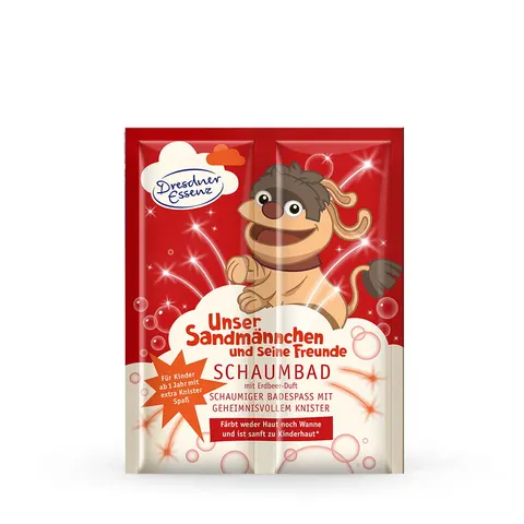DRESDNER ESSENZ TRUSKAWKOWA KĄPIEL Z STRZELAJĄCYM CUKREM - MOPPI - 30ML +15g