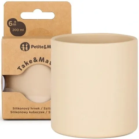 Petite&Mars Kubek silikonowy dla dziecka 200 ml / Desert Sand