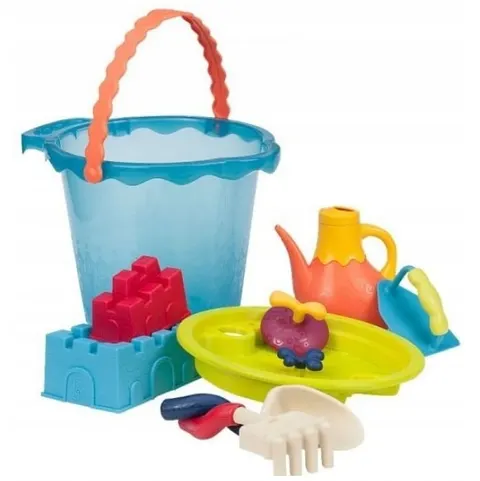 B.Toys duże wiaderko zabawki do piasku na plażę 9 el