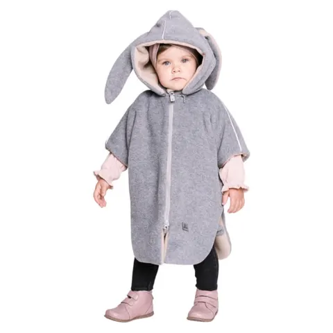 Patulove ponczo samochodowe dla dzieci roz. S 0-3 lat / Bunny Beige