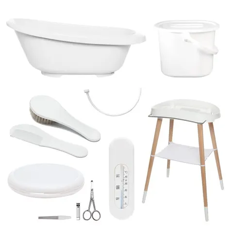 Bébé-jou Zestaw kąpielowy Sense White. Wanienka + akcesoria