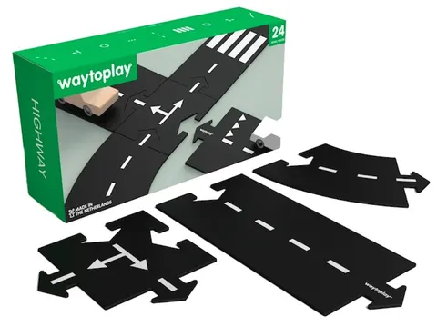 WAYTOPLAY HIGHWAY TOR KAUCZUKOWY GUMOWY ELASTYCZNY DROGA 24 ELEMENTY