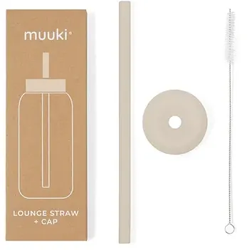 MUUKI słomka do butelek Lounge Straw + CAP SUMMER SAND 720 ml