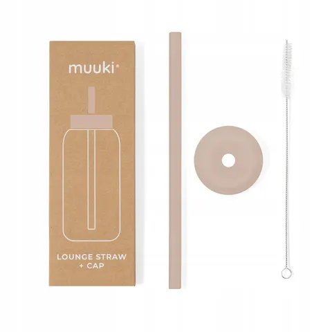 MUUKI słomka do butelek Lounge Straw+CAP DESERT ROSE 720 ml