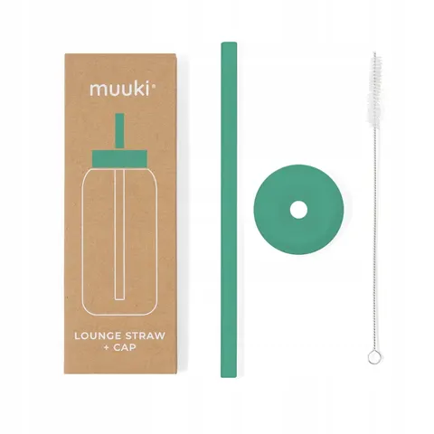 MUUKI słomka do butelek Lounge Straw+CAP FROSTED GREEN 720 ml