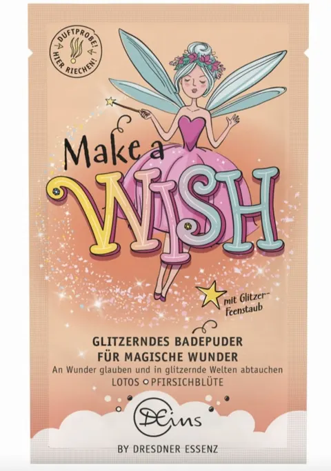 MAKE A WISH - PUDER DO KĄPIELI Z BROKATEM 60G - DRESDNER ESSENZ