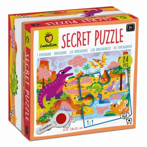 ludattica SECRET PUZZLE – z TAJEMNICĄ – DINOZAURY