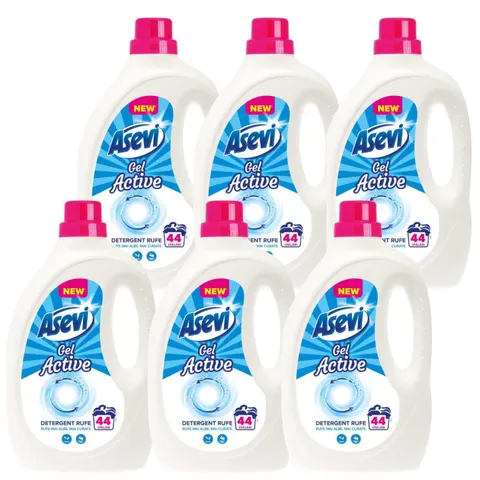 ASEVI Żel do prania ACTIV BIEL 44 prań, 2,376 l, pakiet 6 szt.