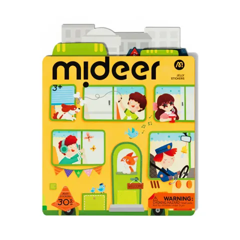Mideer Żelowe naklejki wielorazowe mideer – Ulica (30 szt.)