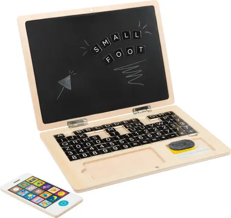 Small Foot Drewniany laptop z tablicą magnetyczną