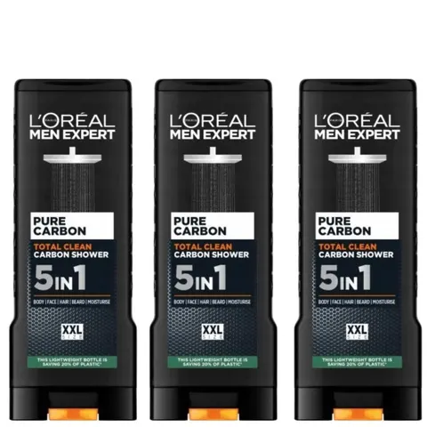 LOREAL MEN Żel pod prysznic 5w1 TOTAL CLEAN 400 ml, pakiet 3szt.