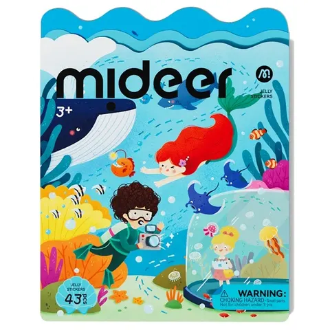 Żelowe naklejki wielorazowe Mideer – Incredible Aquarium 3+