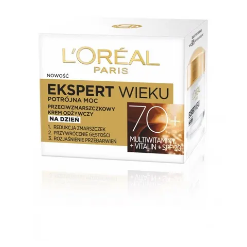 LOREAL PARIS EKSPERT WIEKU Przeciwzmarszczkowy krem do twarzy odżywczy na dzień 70+ SPF 20, 50 ml