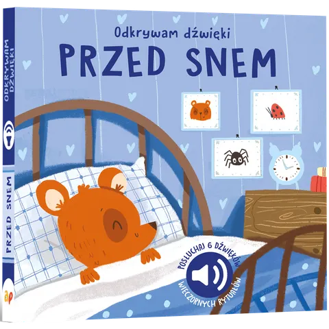 Odkrywam dźwięki Przed snem Książk dla dzieci Api Papi